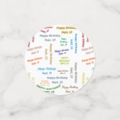 Tabel Confetti september, 13 oktober (Kleine voorkant)