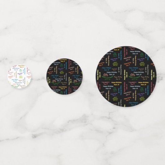 Tabel Confetti september, 22 oktober (Voorkanten)