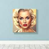 Tabel Deco (1950's) Canvas Afdruk (Insitu (Houten vloer))