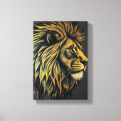 Tabel Deco (Lion-profiel portret) Canvas Afdruk (Voorkant)