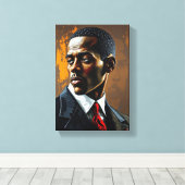 Tabel Deco ( Presence ) Portret Chic Man Canvas Afdruk (Insitu (Houten vloer))