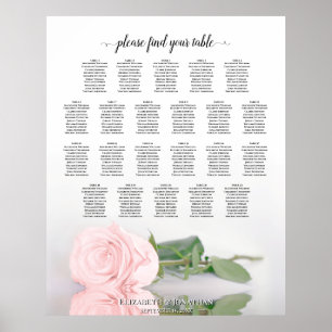 Tabel Elegant roze roze roodbruiningspremies Poster