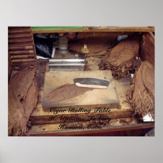 Tabel en gereedschap, Cigar Rolling TableH. Upmann Poster