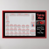 Tabel Locatiekaart (horizontaal) Poster (Voorkant)