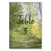 tabel met beboste paden kaart (Achterkant)