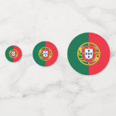 Tabel met de vlag van Portugal Confetti (Achterkanten)