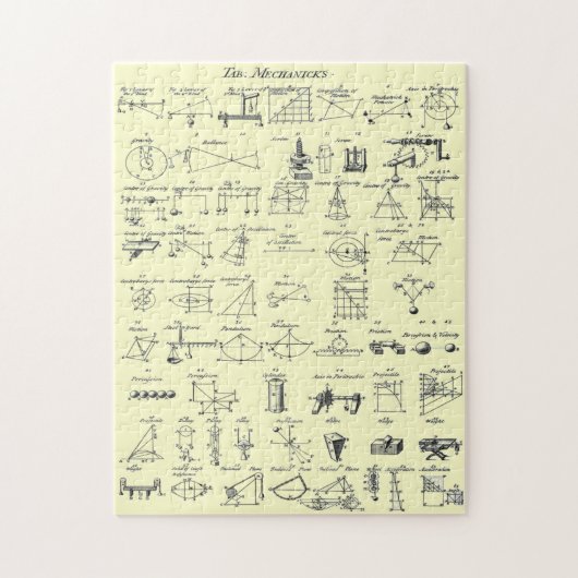 Tabel met de werktuigen ~ "Ja, nu heb ik het." Legpuzzel (Verticaal)