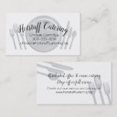 tabel met het culinaire visitekaartje van de chef- (Voorkant / Achterkant)