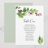 Tabel met het kerstrooster voor de Waterverf van d Kaart (Voorkant / Achterkant)