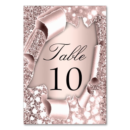 Tabel nummer 10 Eenvoudig Roos 3D Royal Lijst Kaart (Voorkant)