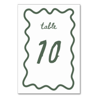 Tabel nummer 10 kaart