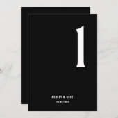 Tabel Nummer 1 Vet Zwart Trouwtafel Nummer Kaart (Voorkant / Achterkant)