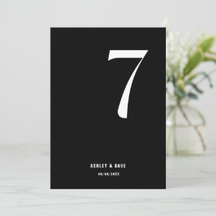 Tabel nummer 7 Vet Zwart Trouwtafel nummer Kaart