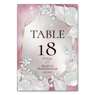 TABEL NUMMER Burgundy Pearl Shimmer Kaart