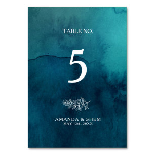 Tabel nummer Moody Ocean Waterverf Kaart