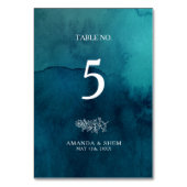 Tabel nummer Moody Ocean Waterverf Kaart (Achterkant)