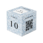 Tabel nummer QR code menu business logo seaside Kubus (Voorkant hoekig)