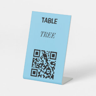 TABEL QR CODE STAND VOOR RESTAURANTS RECLAMEBORD MET VOETSTUK