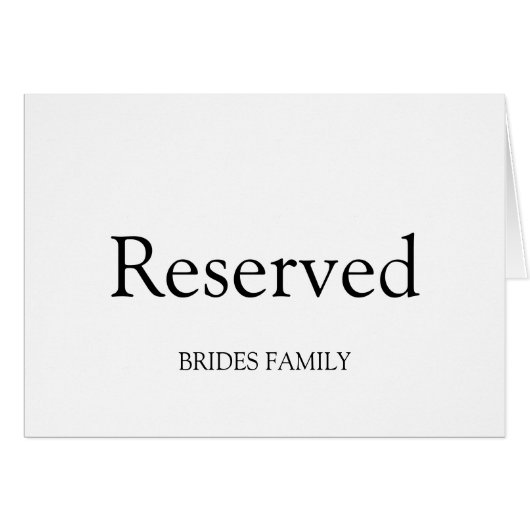 Tabel voorbehouden (Voorkant Horizontaal)