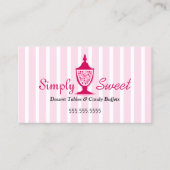 Tabellen met snoep Buffet en dessert Visitekaartje (Voorkant)