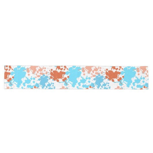 Tabelloper, blauw en Oranje ontwerp Lange Tafelloper (Horizontaal)
