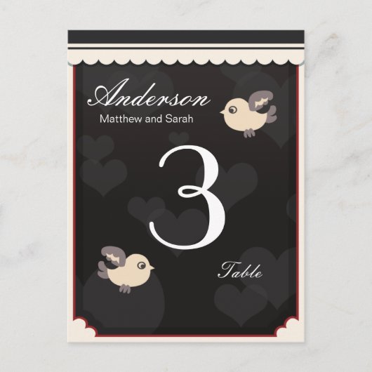 TabelNummer3, 3, Tabel, Anderson, Matthew en S... Briefkaart (Voorkant)