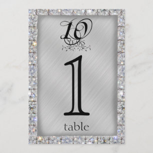 Tabelnummer 10e tin en diamant Jubileum Kaart
