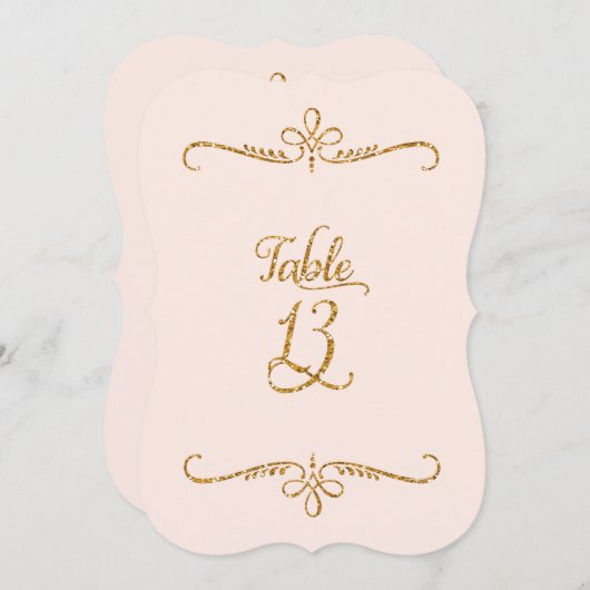 Tabelnummer 13, Fancy scriptlettertekens met besch Kaart (Voorkant / Achterkant)