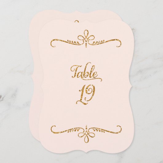 Tabelnummer 19, Fancy scriptlettertekens met besch Kaart (Voorkant / Achterkant)