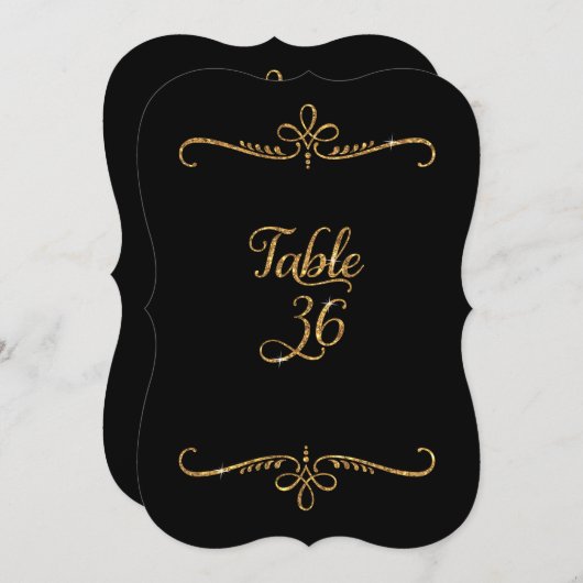 Tabelnummer 36, Fancy scriptletters met letterteke Kaart (Voorkant / Achterkant)