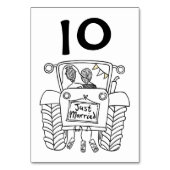 Tabelnummer aangepast land bruiloft kaart (Achterkant)