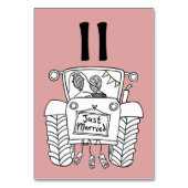 Tabelnummer aangepast land bruiloft kaart (Achterkant)