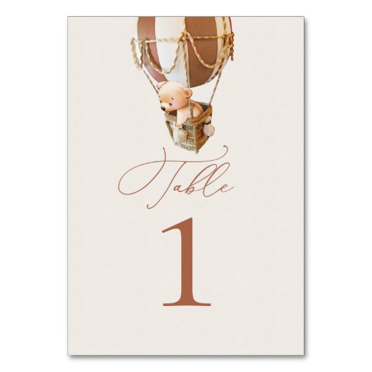 Tabelnummer beren ballonnen kaart (Voorkant)