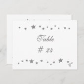 Tabelnummer Briefkaarten, zilveren sterrand Briefkaart (Voorkant / Achterkant)