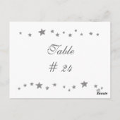 Tabelnummer Briefkaarten, zilveren sterrand Briefkaart (Achterkant)