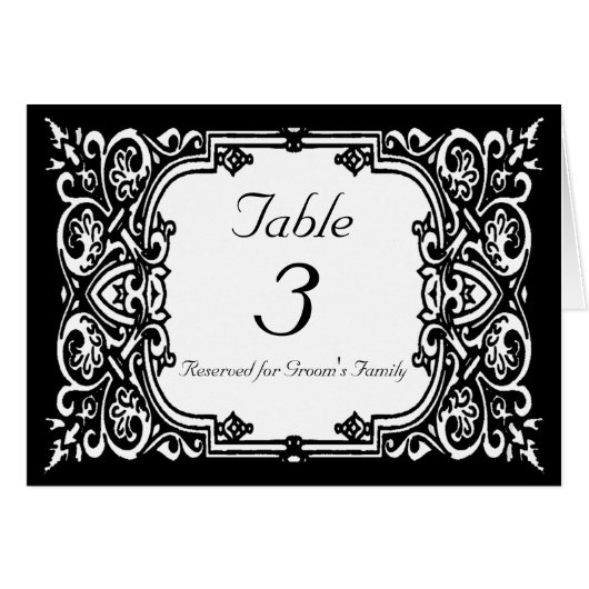 Tabelnummer bruiloft (Voorkant Horizontaal)