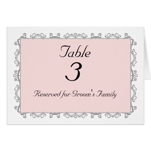 Tabelnummer bruiloft (Voorkant Horizontaal)