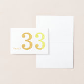 Tabelnummer bruiloft folie kaarten (Display)