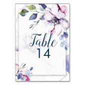 Tabelnummer bruiloft | Waterverf Apple Blossom Kaart (Achterkant)