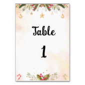 Tabelnummer kerstbruiloft kaart (Achterkant)