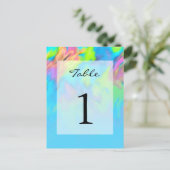 Tabelnummer kleurig Abstract kleurstofpatroon Briefkaart (Staand voorkant)