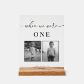 Tabelnummer moderne legante wedleeftijd acryl bord (Voorkant)