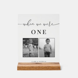 Tabelnummer moderne legante wedleeftijd acryl bord