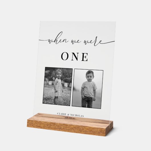 Tabelnummer moderne legante wedleeftijd acryl bord (Hoek)