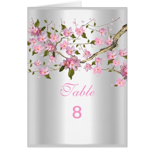 Tabelnummer Plaats kaarten Aziatische roze notitie (Voorkant)