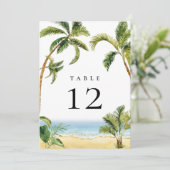 Tabelnummer tropische palm kaart (Staand voorkant)