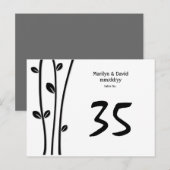 Tabelnummer verlaten zwarte bijkantoren briefkaart (Voorkant / Achterkant)