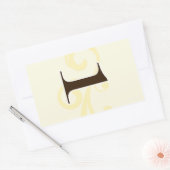 Tabelnummer wijnsticker 1 rechthoekige sticker (Envelop)