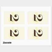 Tabelnummer wijnsticker 2 rechthoekige sticker (Vel)