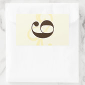 Tabelnummer wijnstoker 9 rechthoekige sticker (Tas)